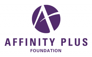Purple logo of the Affinity Plus Federal Credit Union Foundation
